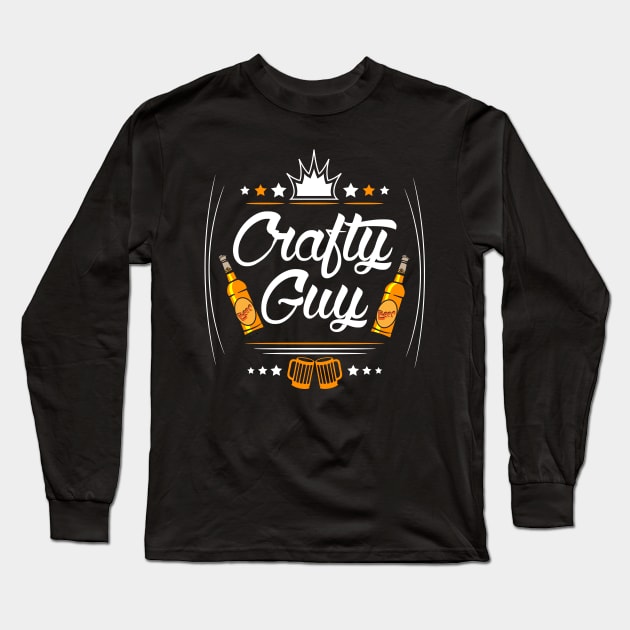 Crafty (Beer) Guy Long Sleeve T-Shirt by jslbdesigns